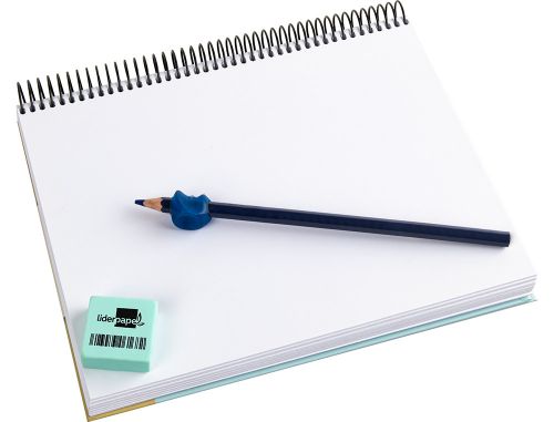 Borracha liderpapel para lapis com forma quadrada azul pastel e branca , Liderpapel , 6168 , 8423473889262